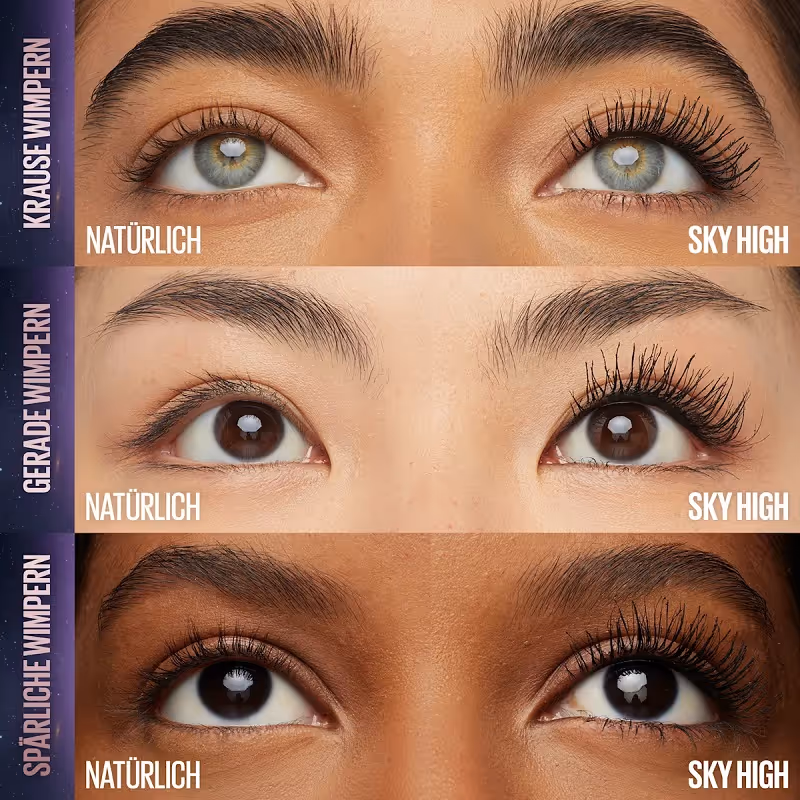 ریمل میبلین اسکای های maybelline sky high رنگ