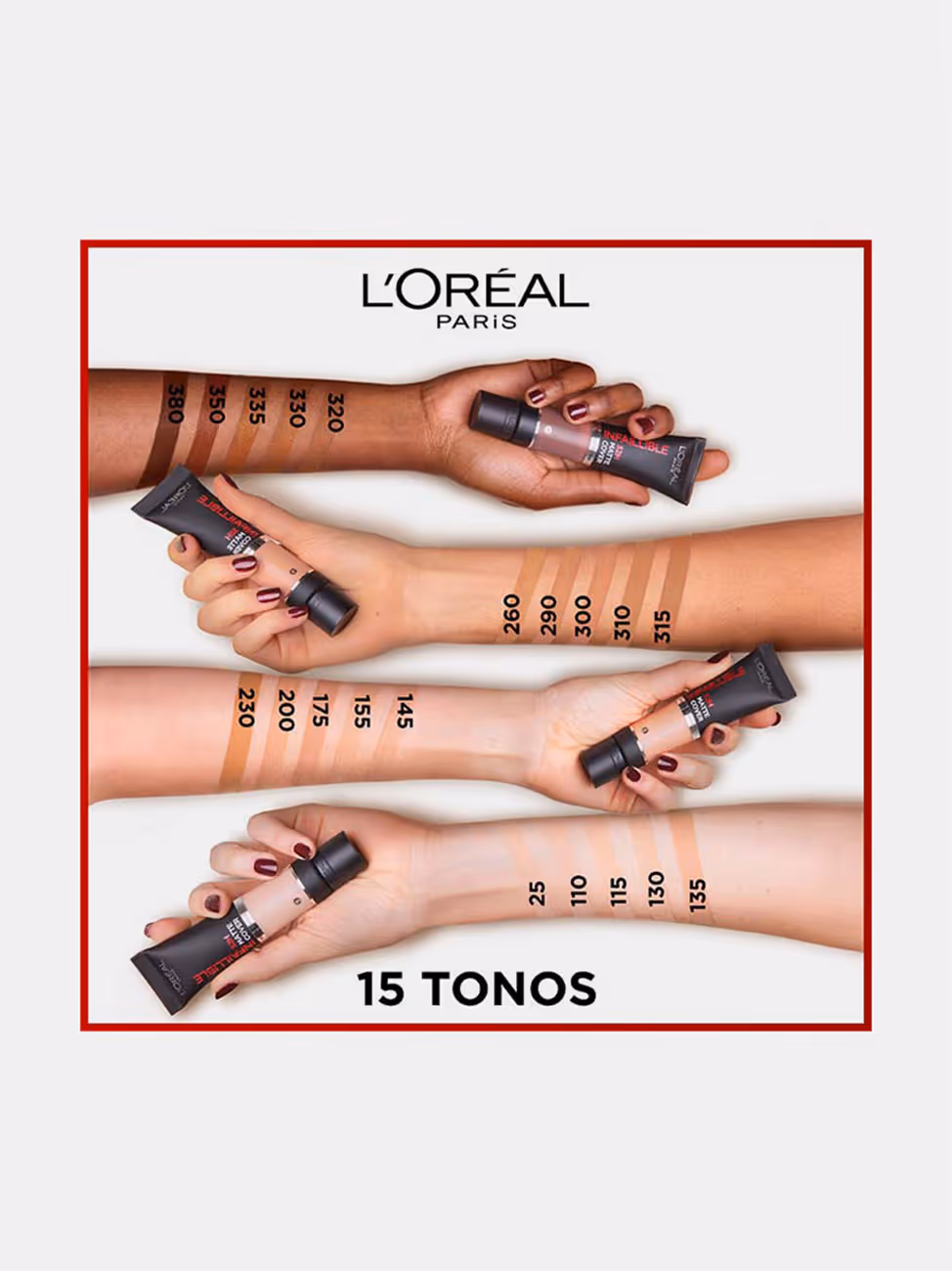 کرم پودر مات کننده لورال loreal infaillible
