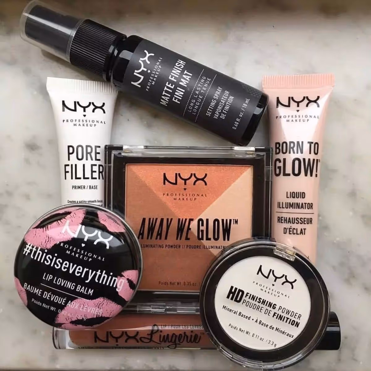 ست آرایشی مات و درخشان نیکس nyx matte vs glow