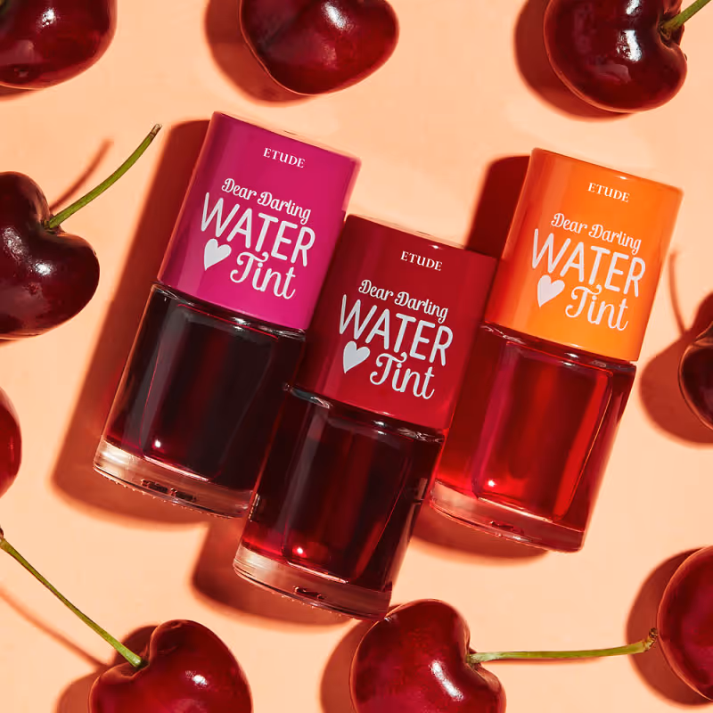 تینت لب اتود etude water tint strawberry
