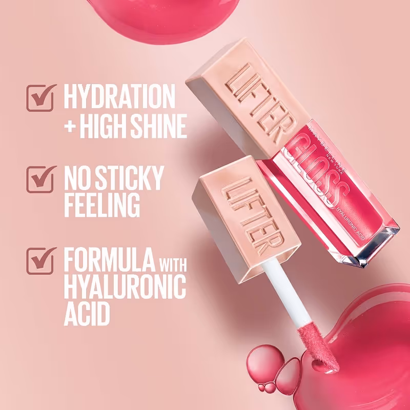برق لب میبلین maybelline lifter gloss رنگ