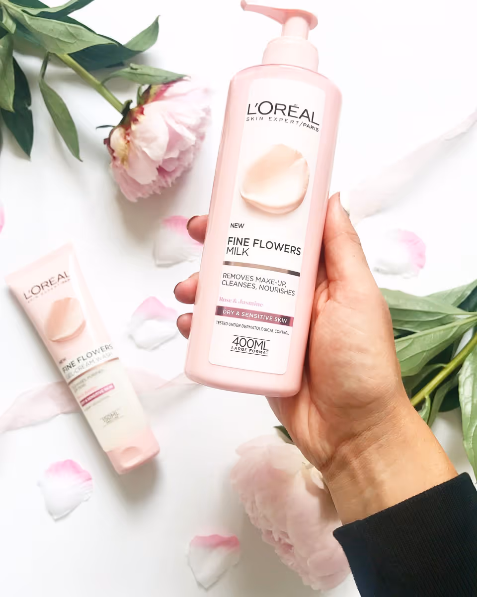 شیر پاک کن پوست خشک و حساس لورال loreal rare