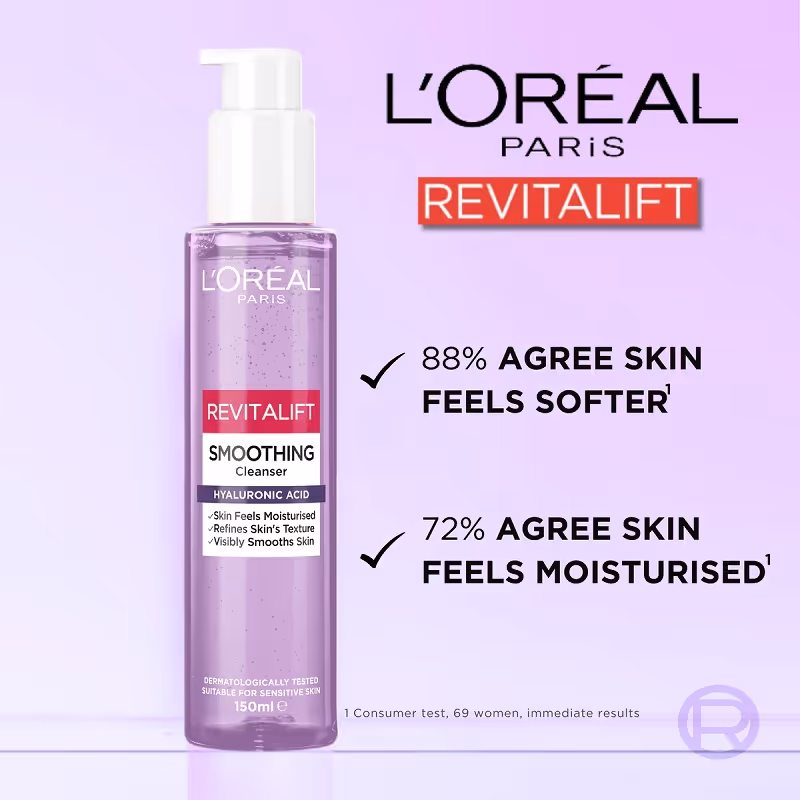 ژل شوینده صورت هیالورونیک اسید لورال loreal