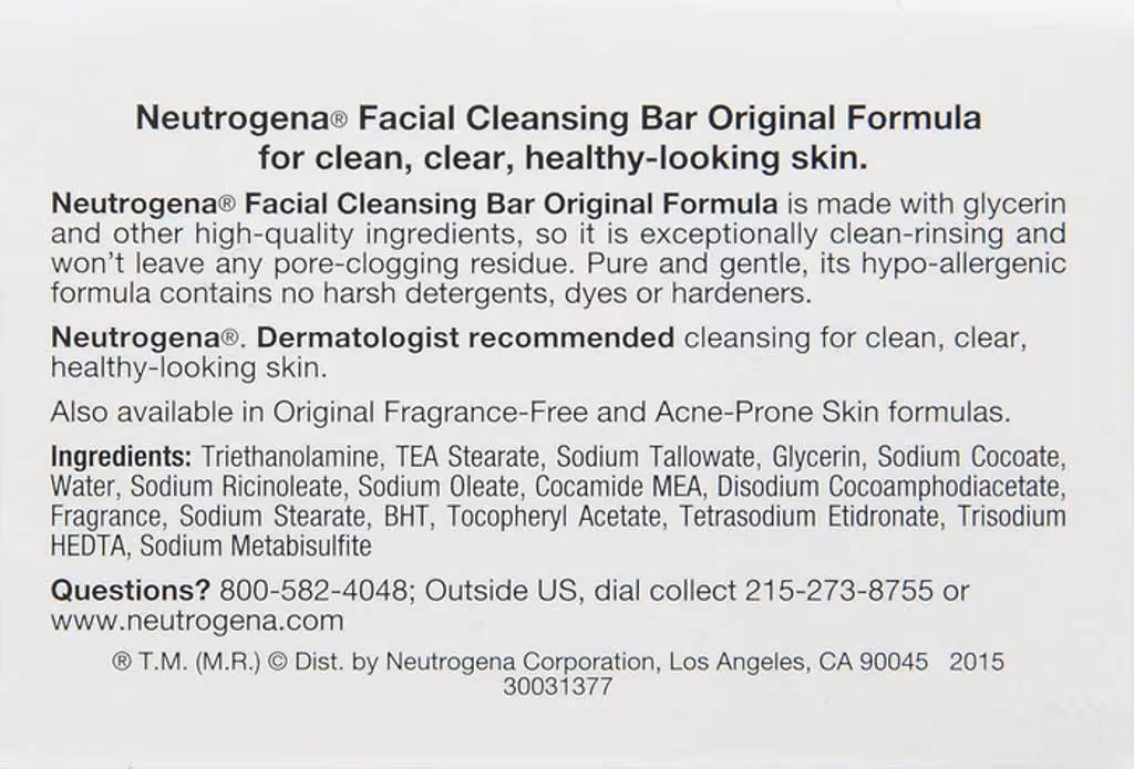 صابون صورت نوتروژنا اورجینال neutrogena
