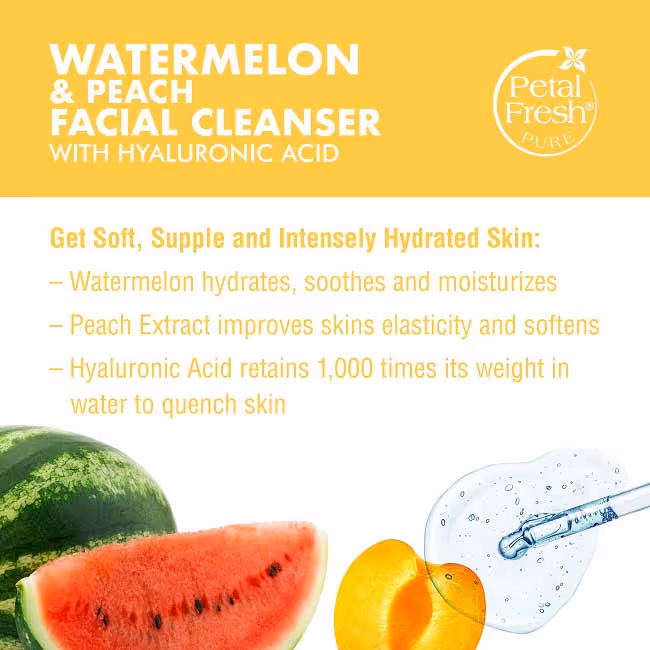 شوینده صورت هندوانه هلوی پتال فرش petal fresh