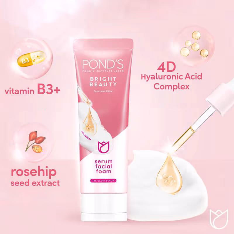 فوم شوینده صورت پوندز برایت بیوتی سرم ponds