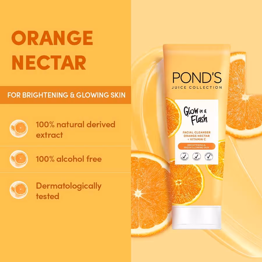 فوم شوینده روشن کننده پرتقال پوندز ponds glow