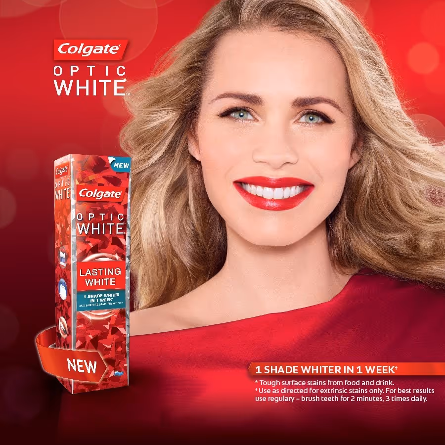 خمیردندان سفیدکننده کلگیت اپتیک وایت colgate