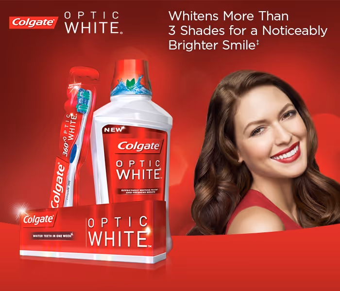 خمیردندان سفیدکننده کلگیت اپتیک وایت colgate