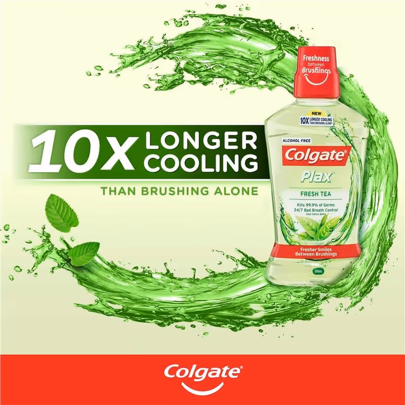 دهانشویه کلگیت پلکس چای colgate plax fresh