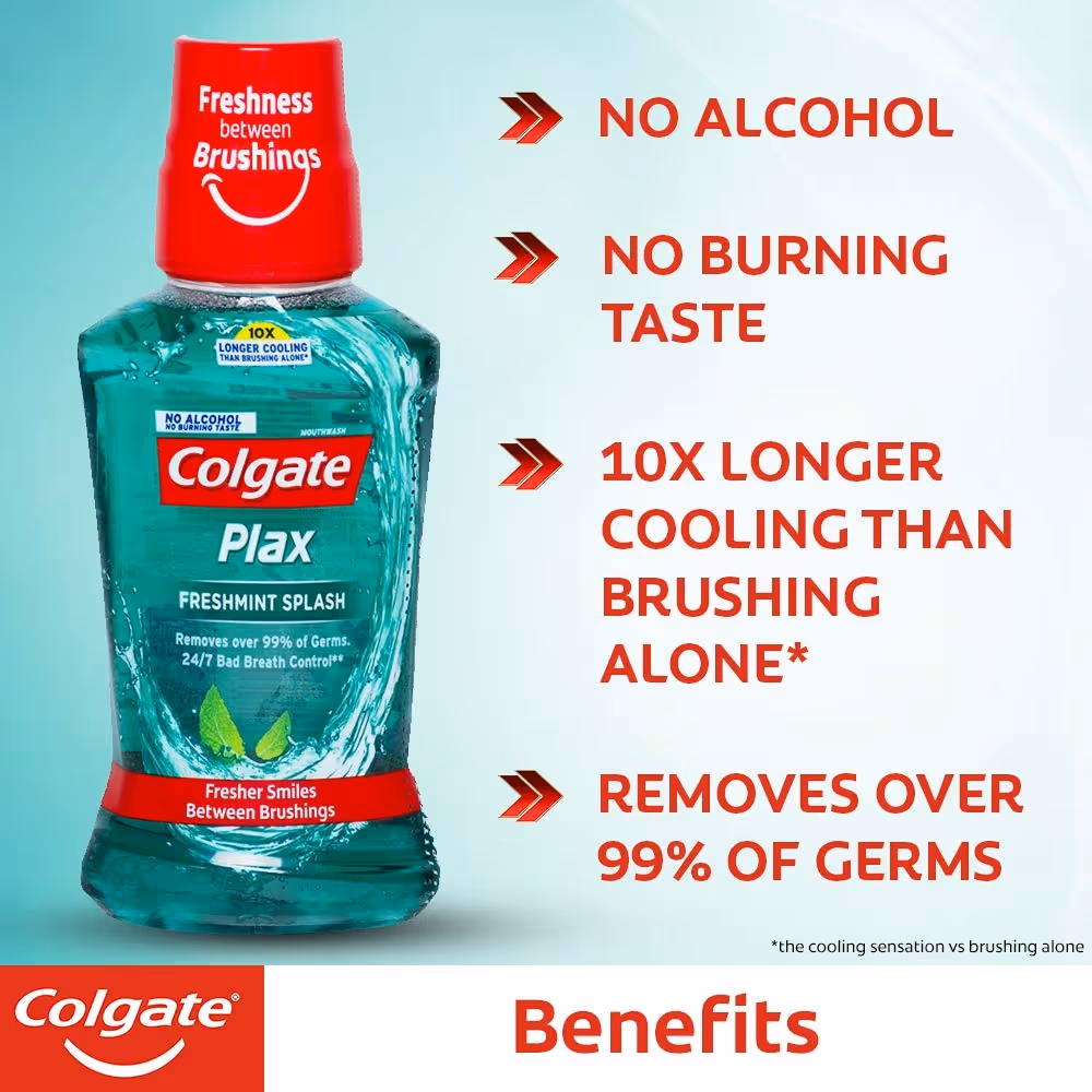 دهانشویه نعنایی کلگیت پلکس colgate plax