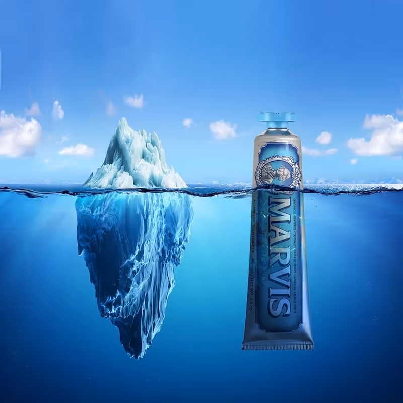 خمیردندان دریایی نعناع مارویس marvis aquatic