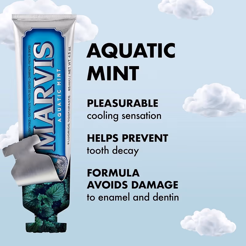 خمیردندان دریایی نعناع مارویس marvis aquatic