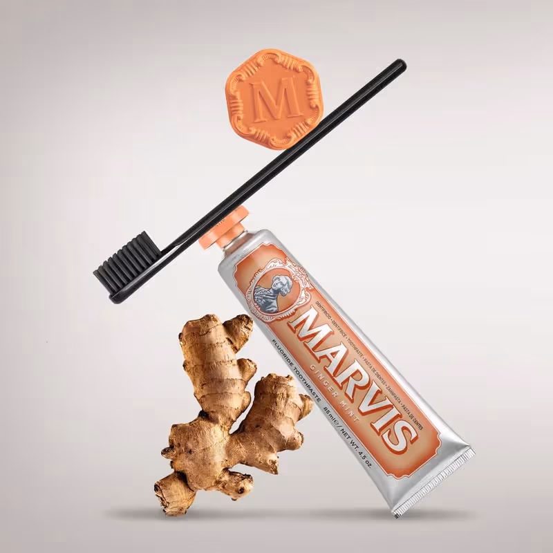 خمیردندان زنجبیل نعناع مارویس marvis ginger