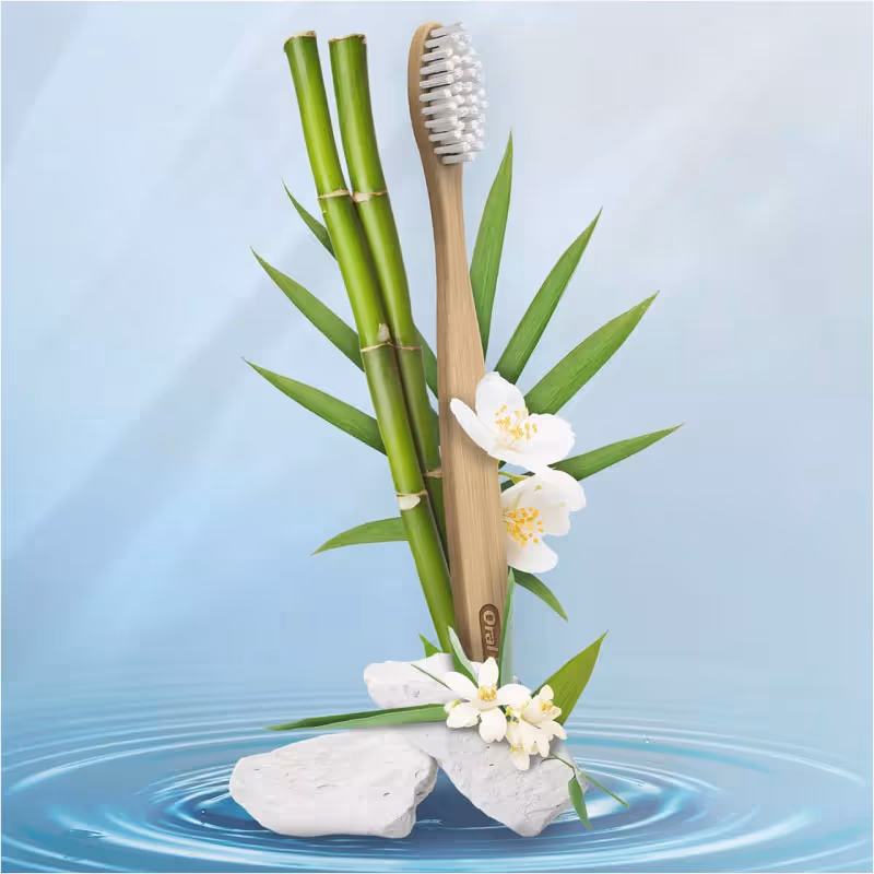 مسواک گیاهی چوب بامبوی اورال بی oral b bamboo
