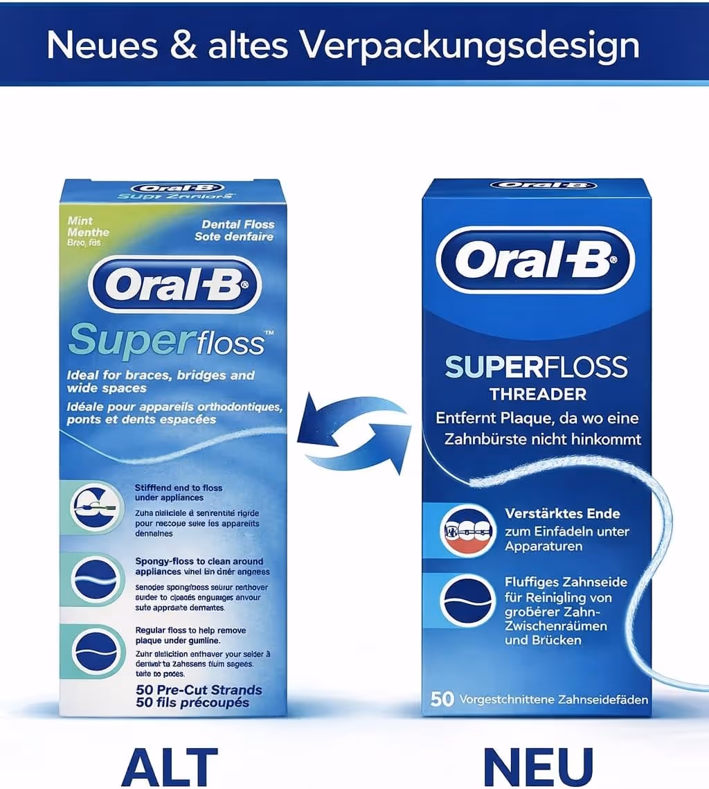 نخ دندان ارتودنسی اورال بی سوپر فلاس oral b