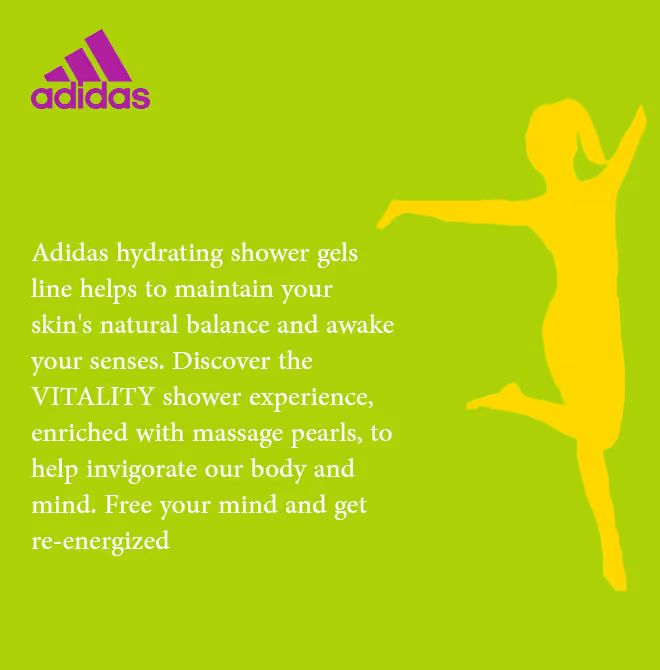 ژل دوش شاداب کننده آدیداس ویتالیتی adidas