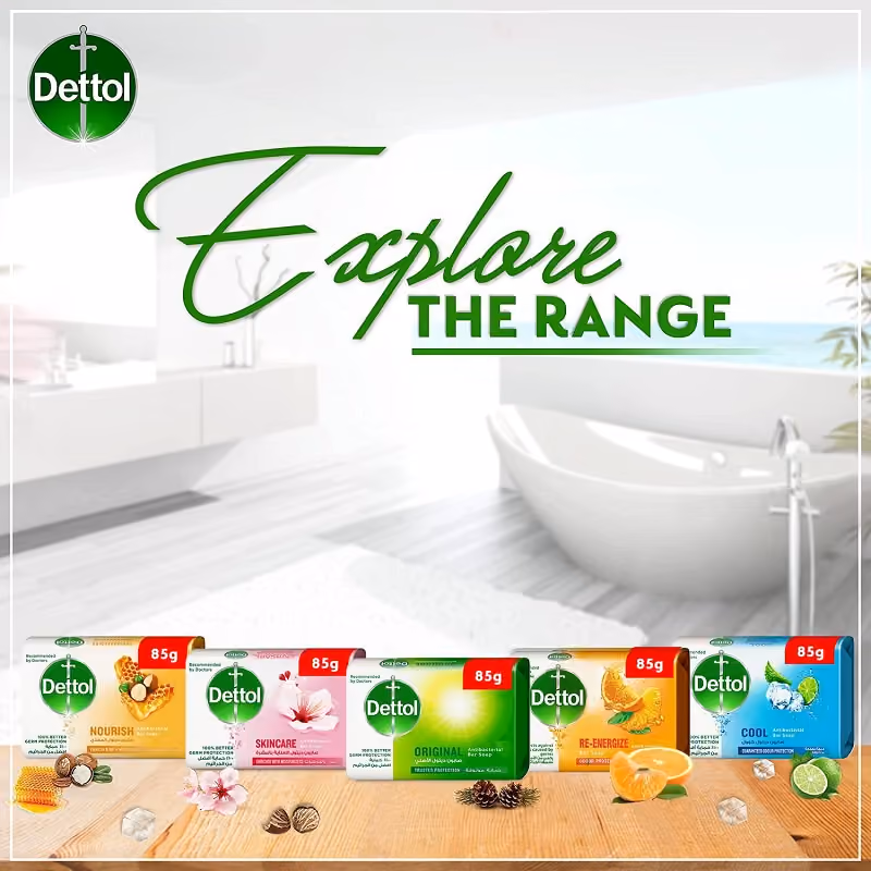 صابون آنتی باکتریال دتول انرژی دهنده dettol
