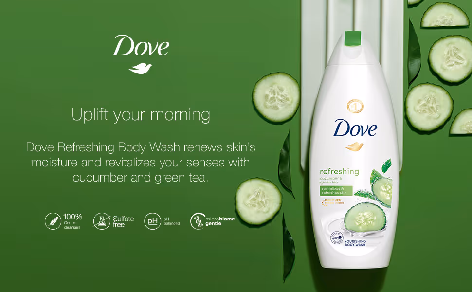 شامپو بدن شاداب کننده خیار چای سبز داو dove
