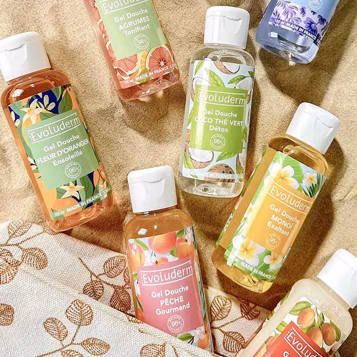 ژل دوش هلو اولودرم evoluderm peach