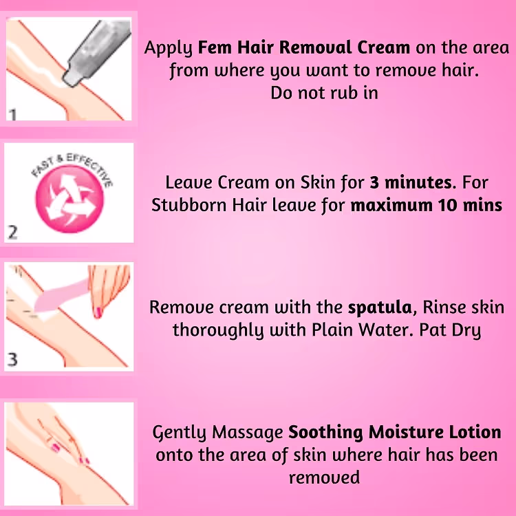 کرم موبر بدن پوست حساس فم fem rose softening