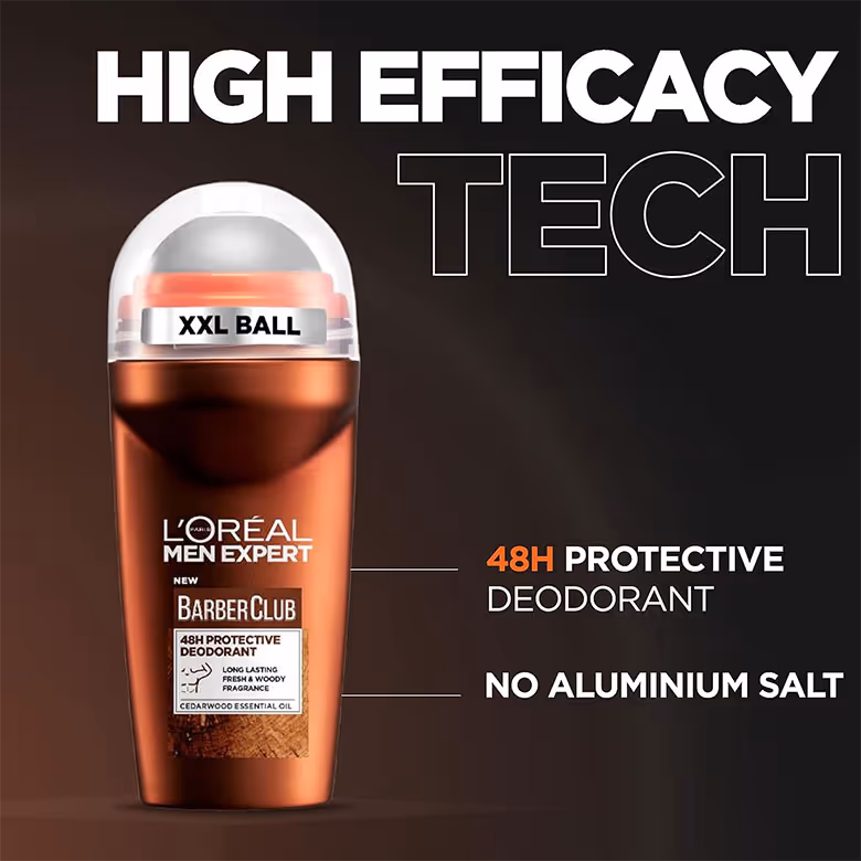 رول دئودورانت لورال باربر کلاب loreal barber