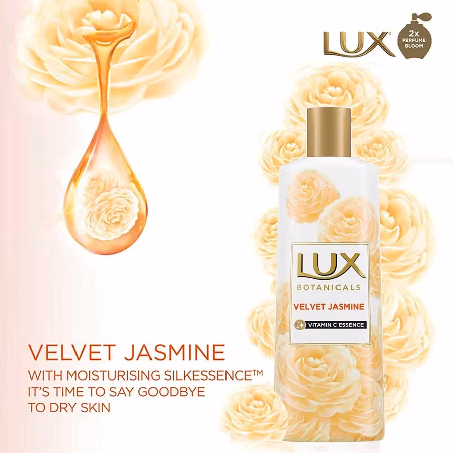 شامپو بدن کرمی لوکس رایحه گل یاس lux velvet