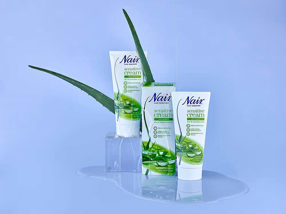 کرم موبر بدن پوست حساس نیر آلوئه ورا nair