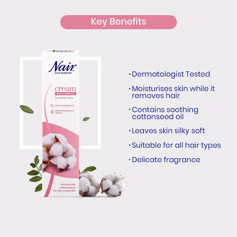 کرم موبر نیر روغن کتان nair cotton