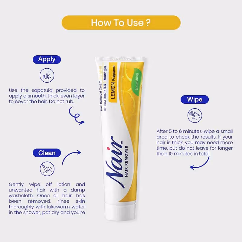 کرم موبر بدن نیر رایحه لیمو nair lemon