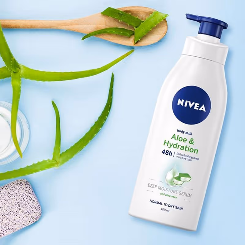 لوسیون بدن آبرسان آلوئه ورای نیوا nivea aloe