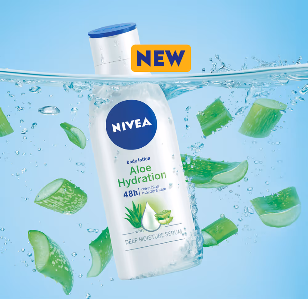 لوسیون بدن آبرسان آلوئه ورای نیوا nivea aloe