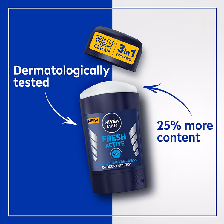 استیک دئودورانت آقایان نیوا فرش اکتیو nivea