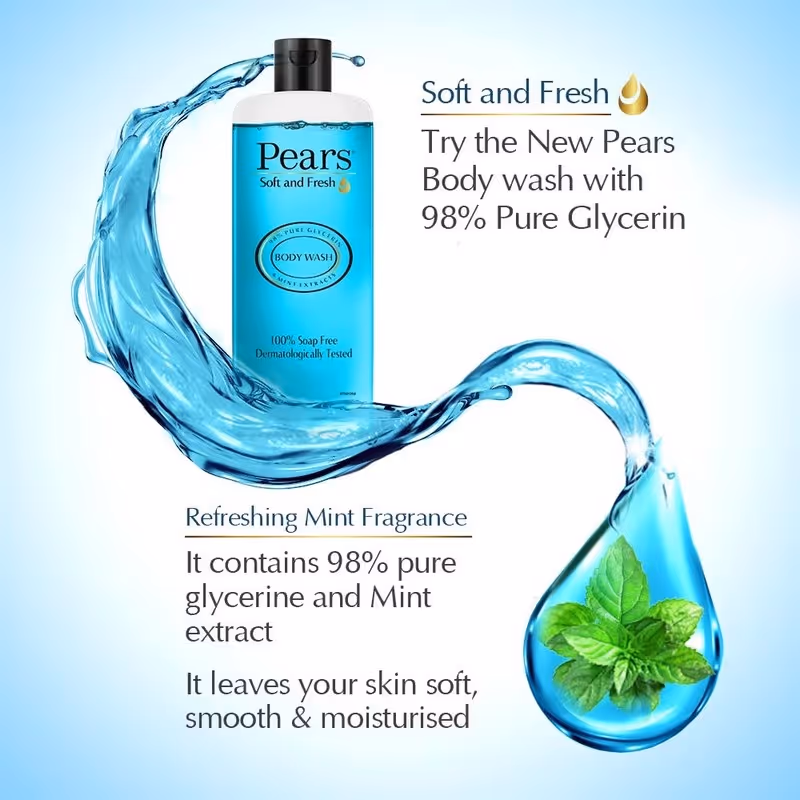 شامپو بدن ملایم و فرش پیرز pears soft and