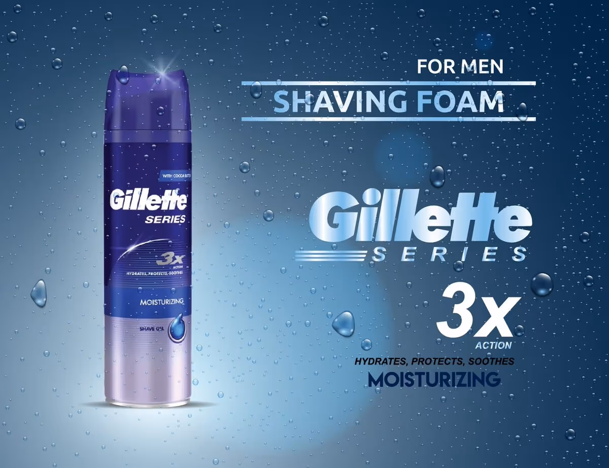 فوم اصلاح ژیلت gillette 3x conditioning