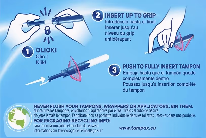 تامپون تامپکس tampax and go regular