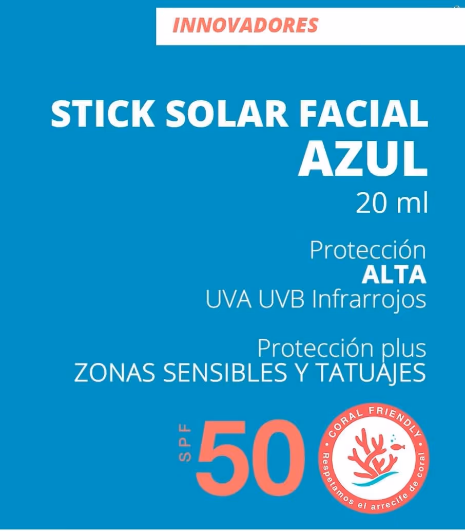 استیک ضدآفتاب باباریا رنگ آبی babaria spf50