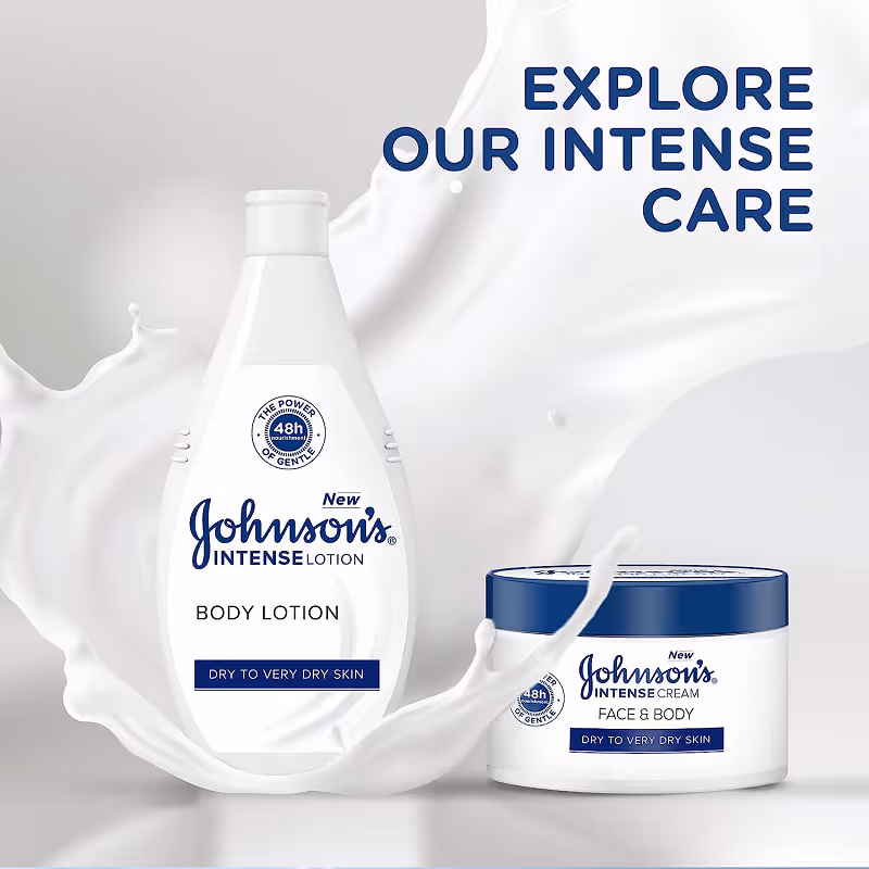 کرم مغذی قوی صورت بدن جانسون johnsons intense