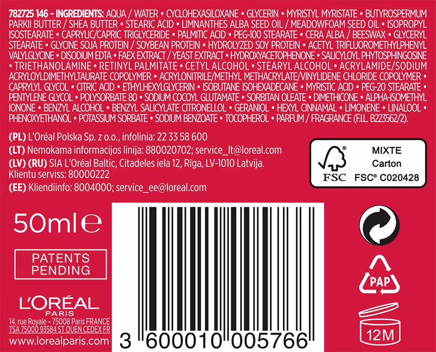 کرم ضدچروک آبرسان روز لورال رویتالیفت loreal