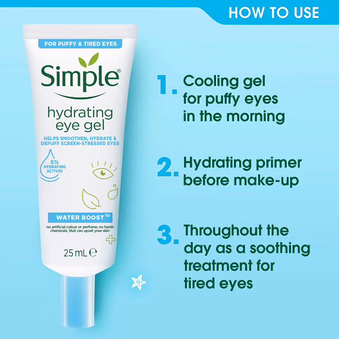 ژل آبرسان دور چشم سیمپل simple hydrating eye
