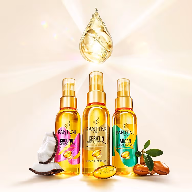 سرم موی روغن کراتین پنتن pantene keratin oil