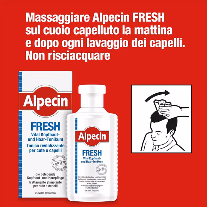 تونیک شاداب کننده مو پوست سر آلپسین alpecin