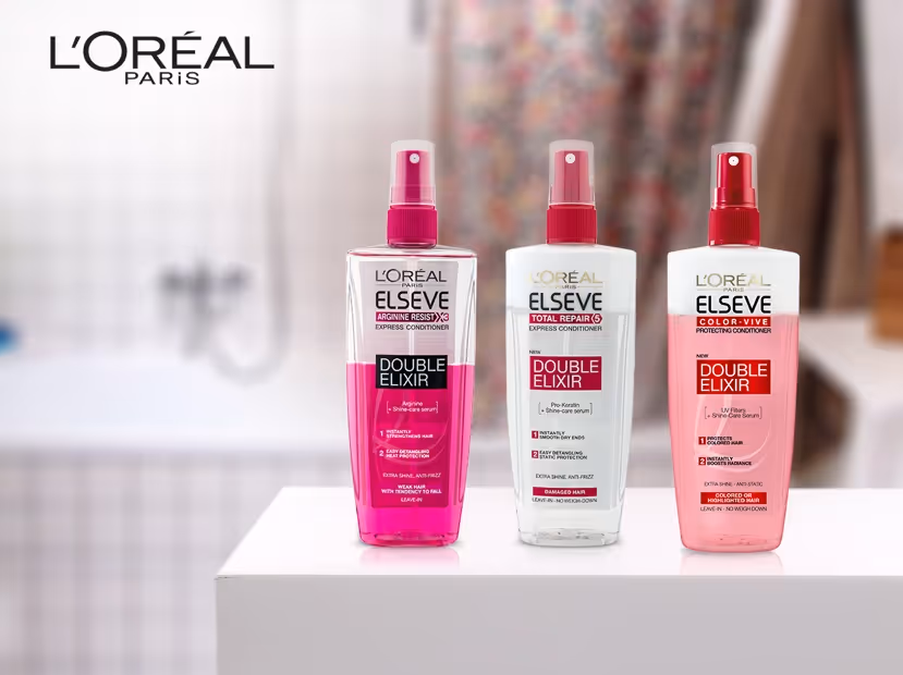 اسپری دو فاز استحکام بخش موی لورال loreal