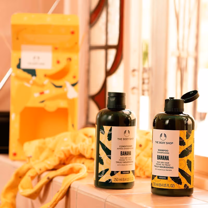شامپو مغذی و ضدوز موز بادی شاپ body shop