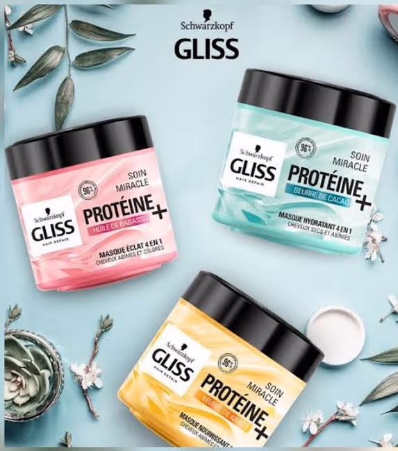 ماسک موی پروتئین موهای رنگ شده گلیس gliss