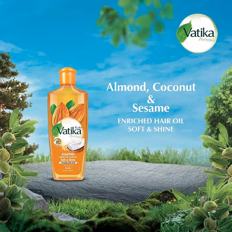 روغن موی درخشان کننده بادام واتیکا vatika