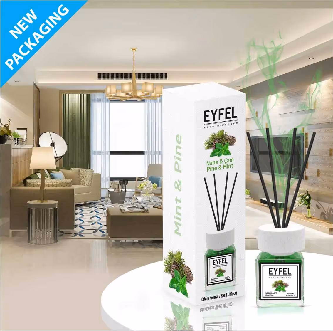 عطر خوشبوکننده اتاق ایفل رایحه کاج نعناع
