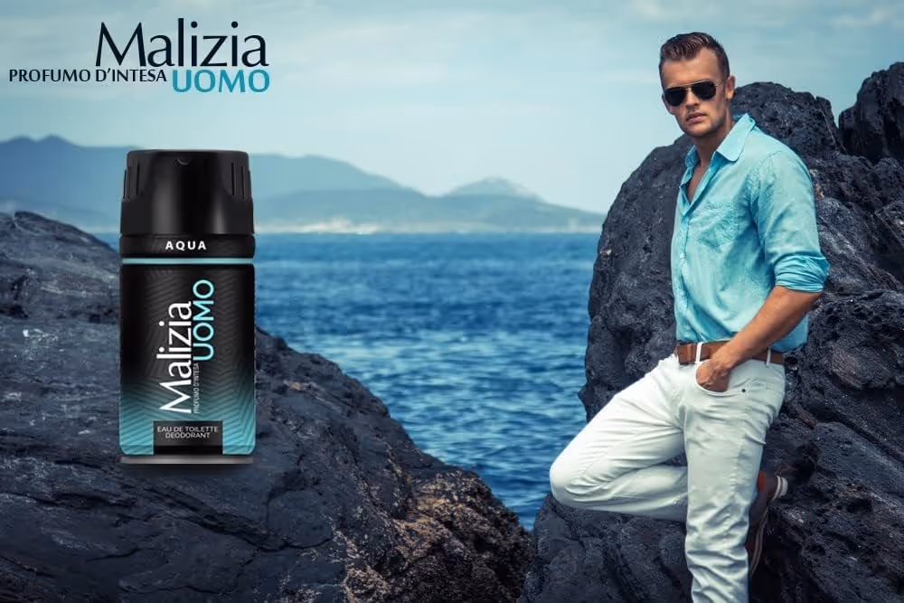 اسپری خوشبوکننده بدن آقایان مالیزیا آکوا aqua