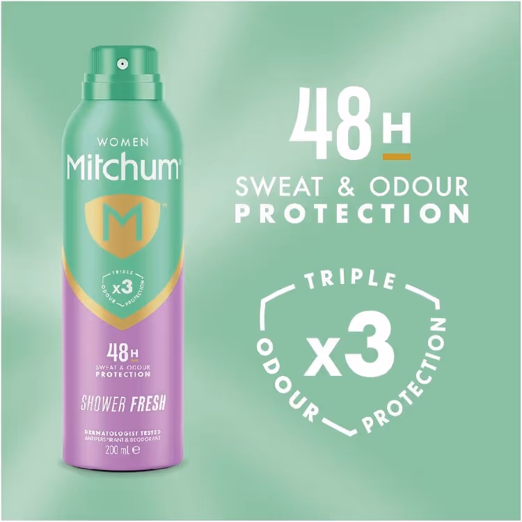 اسپری ضدتعریق میچام شاور فرش mitchum shower