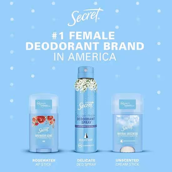 اسپری دئودورانت سکرت رایحه گل زنبق دره secret